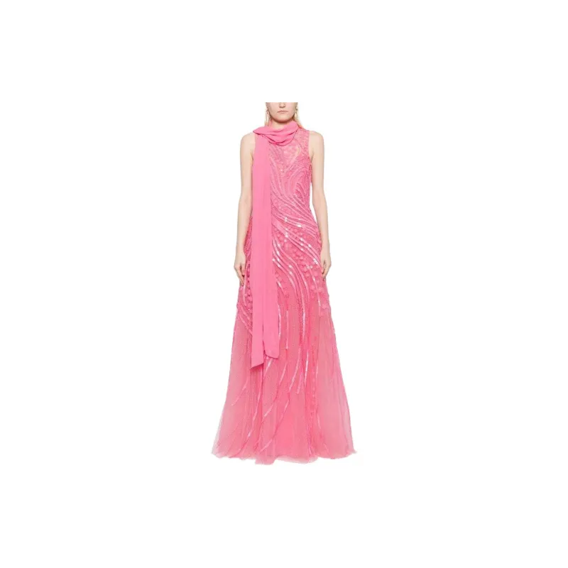 ELIE SAAB Bead-embellished Sleeveless Gown-1