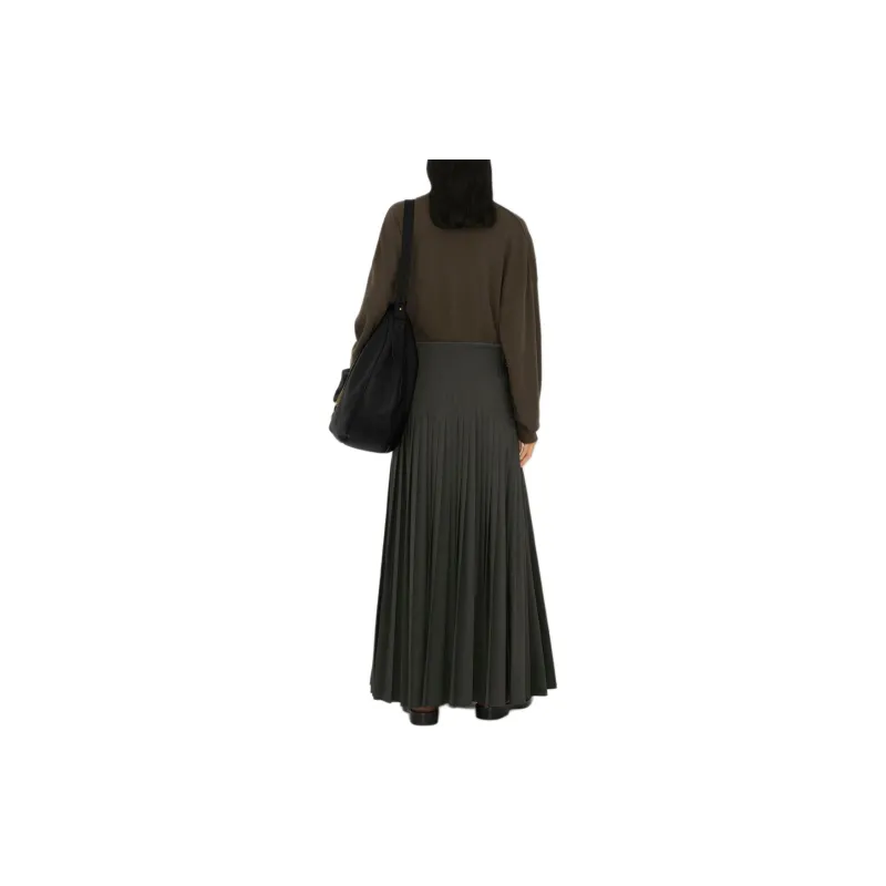 Burberry Casual Long Skirts Women's Slate Heather Gray-2