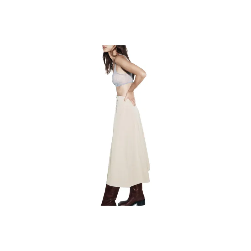 ZARA Casual Long Skirts Women's Pink-2