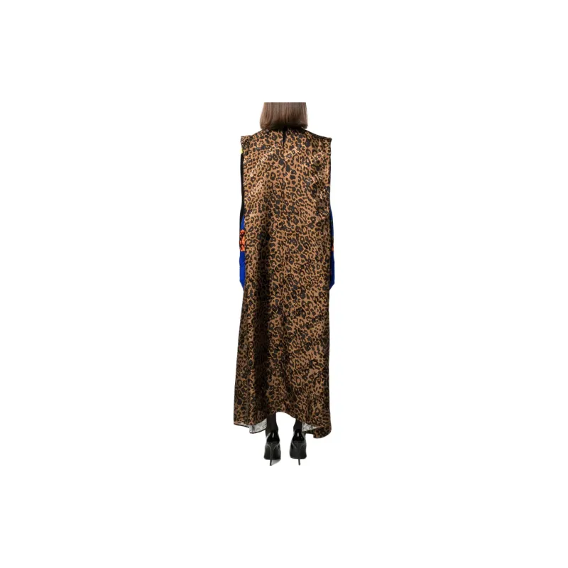 Vetements Sleeveless Dresses Women's Leopard Print-2