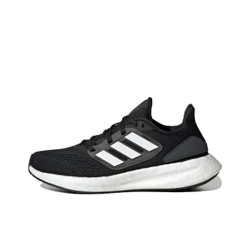 Adidas Pureboost 22 Low Top Running Shoes Black White Teenagers
