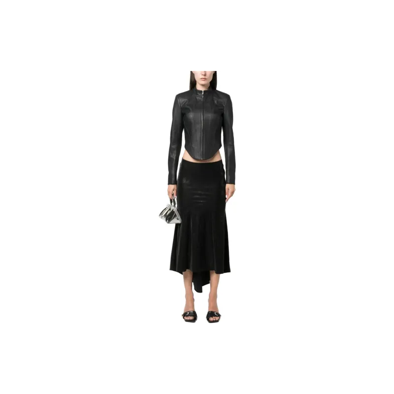 Misbhv Corset Faux leather Biker Jacket-1