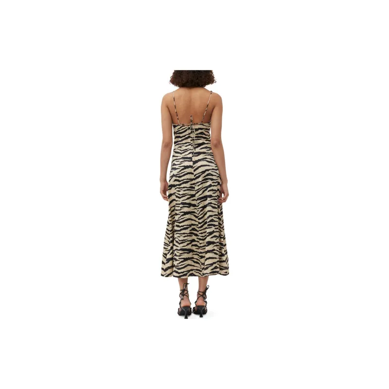 GANNI Sleeveless Dresses Women's Khaki-1