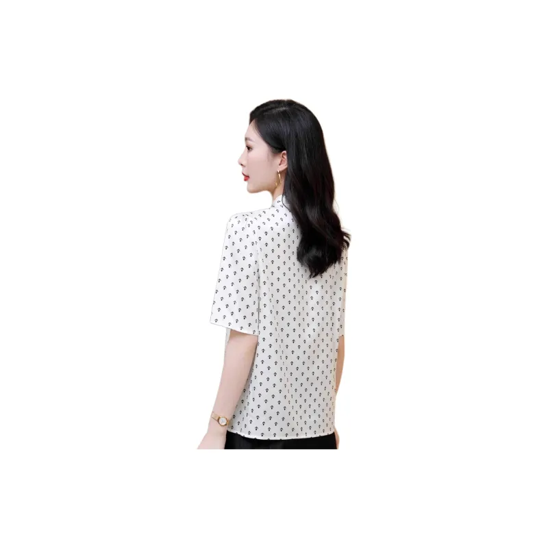 Yi Mengyuan Regular Silk T shirt Women's-3