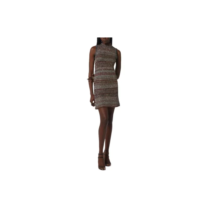 MISSONI Sequinned High Neck Mini Dress-1