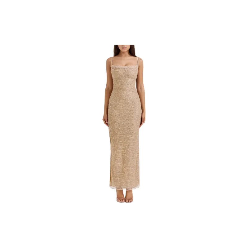 HOUSE OF CB CALLA Slip Dress Women's CHAMPAGNE/Champagne-2