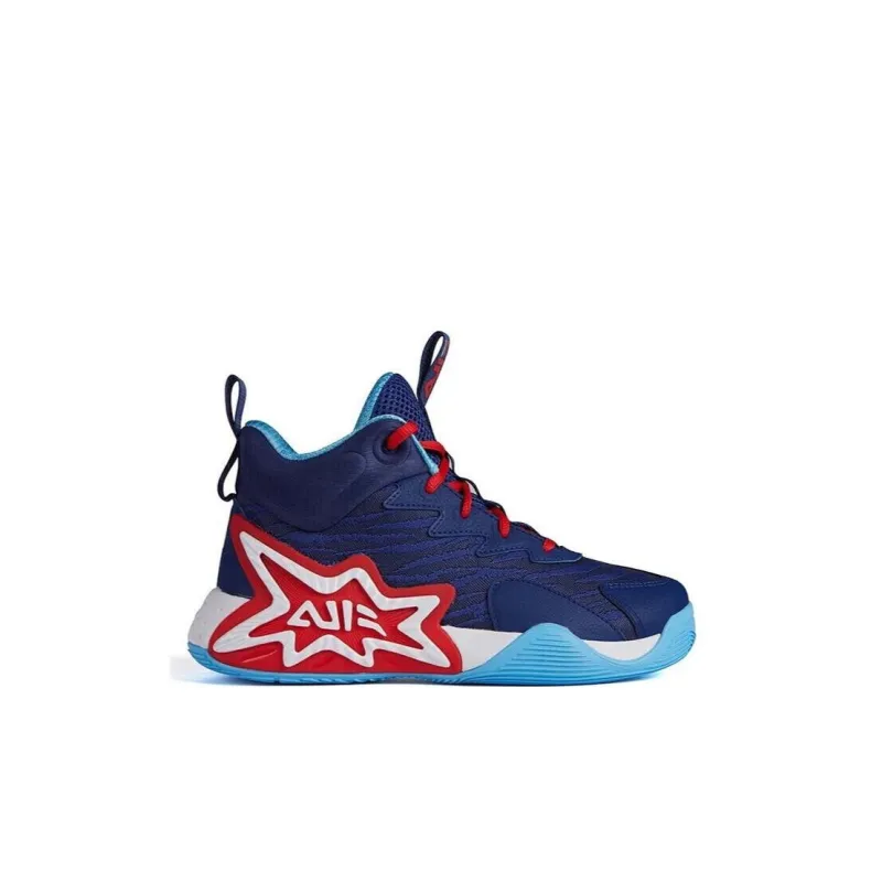 FILA KIDS Anti Slip Wear Resistant High Top Basketball Shoes Red Blue Kids'-1