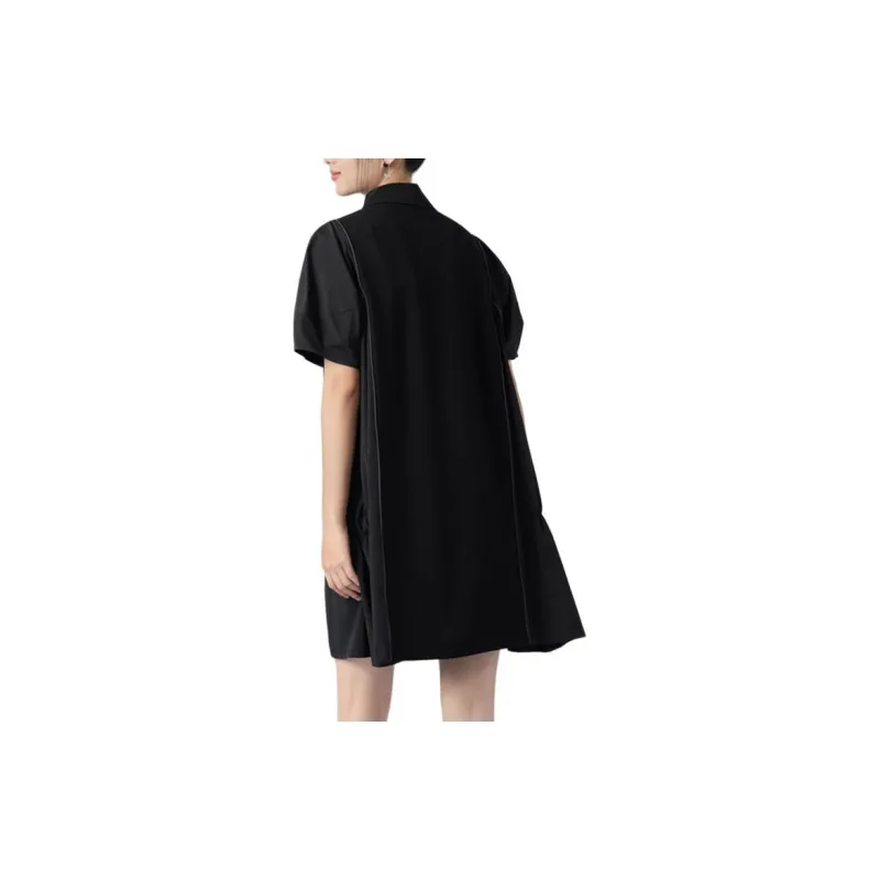 EICHITOO Short Sleeved Dresses Women's Black-4