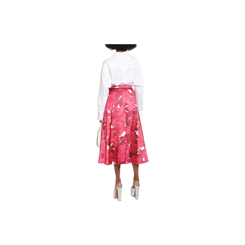 Valentino Casual Long Skirts Women's Red-2