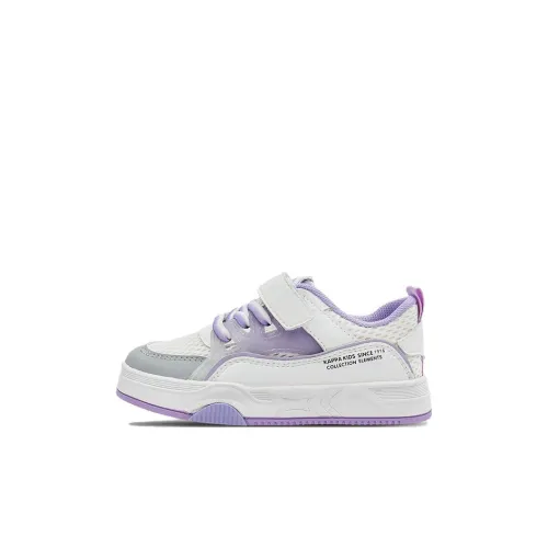 KAPPA KIDS Wear-resistant And Lightweight Kids' Skateboarding Shoes Beige White Purple Kids'