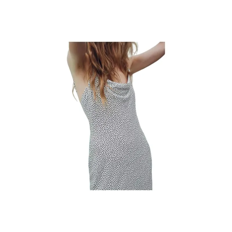 ZARA Slip Dresses Women's White/Black-3