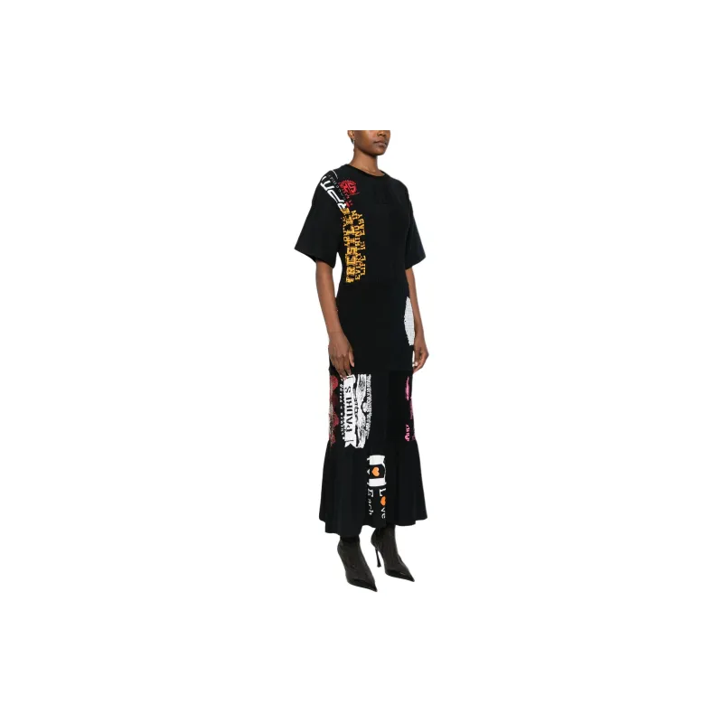 Marine Serre Shirred Midi Dress-3