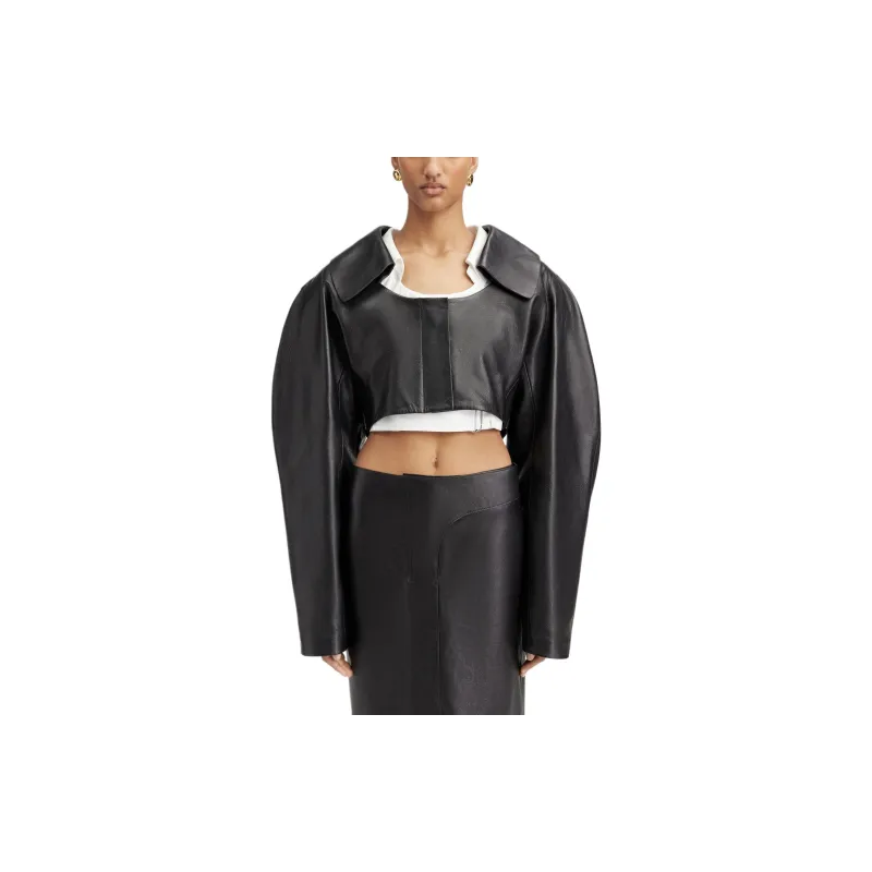 Jacquemus Leather Bolero-1