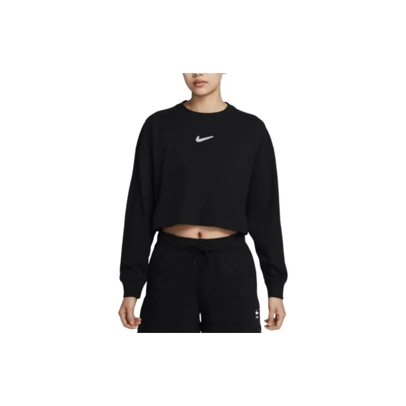 Nike Sportswear Swoosh GX Women's Graphic Long-Sleeve Sweatshirt Black-4