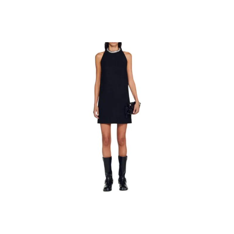 Sandro Jewelled collar Dress-1