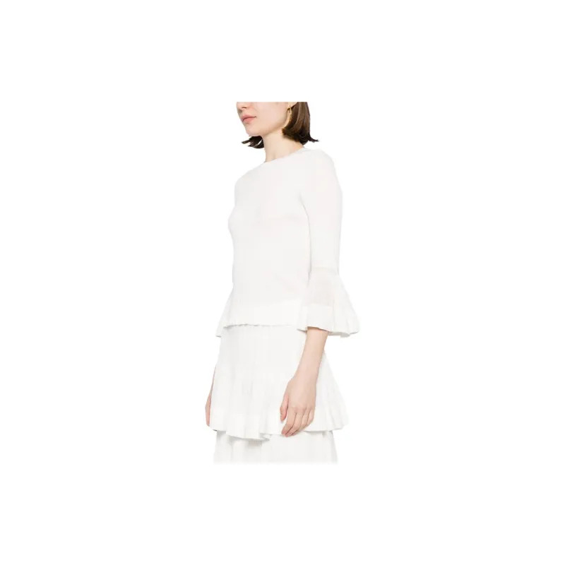 Zimmermann Natura Knitted Ruffled Top-3