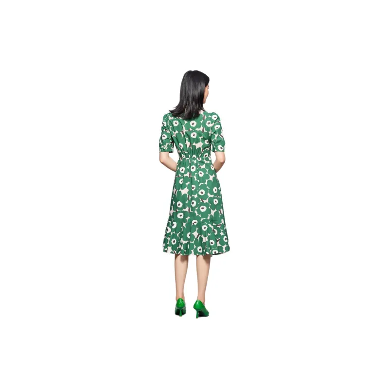 BBLLUUEE Short Sleeved Dress Women's Turquoise Green-3