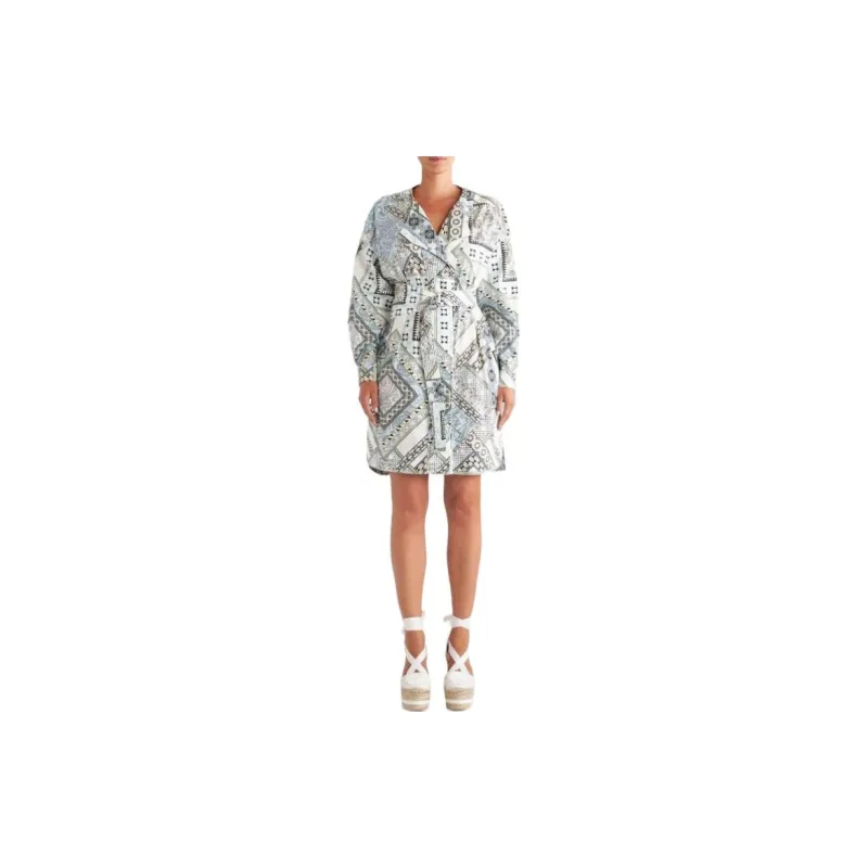 ETRO Mix print Belted Dress-2