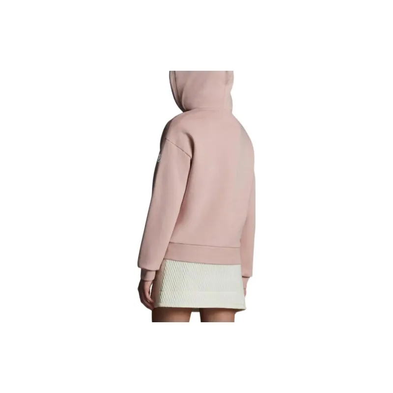 Moncler Women's Metallic Spray Effect Logo Print Hoodie Petal Pink-3