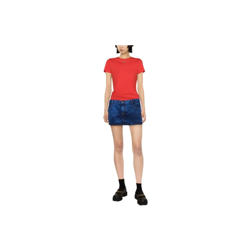 Vivienne Westwood Tie dye Denim Miniskirt-1