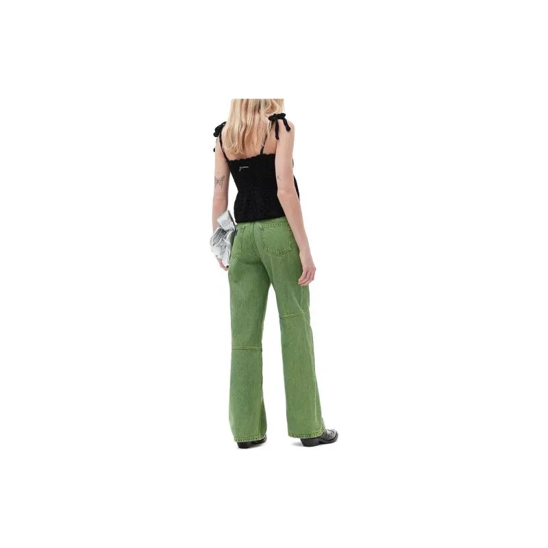 GANNI Jeans Women's Green-3