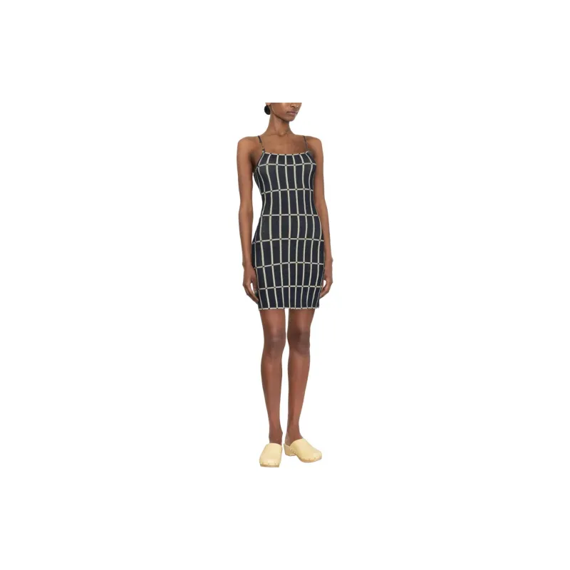 Jacquemus Sleeveless Dresses Women's Blue White-2