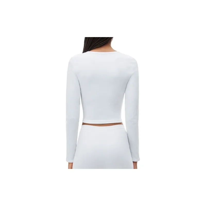 Alexander Wang V neck Cropped Cardigan-2