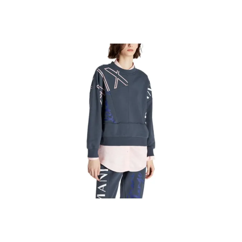 ARMANI EXCHANGE Sweatshirts Women's Gray Blue-1