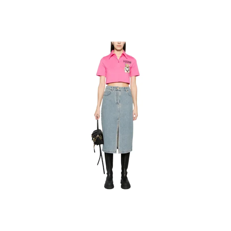 MOSCHINO SS24 Polo Shirt Women's Pink-1
