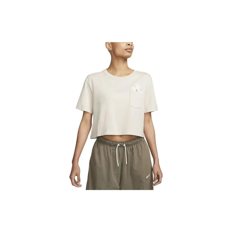 Nike Crop Tops Women's Woody Brown-2