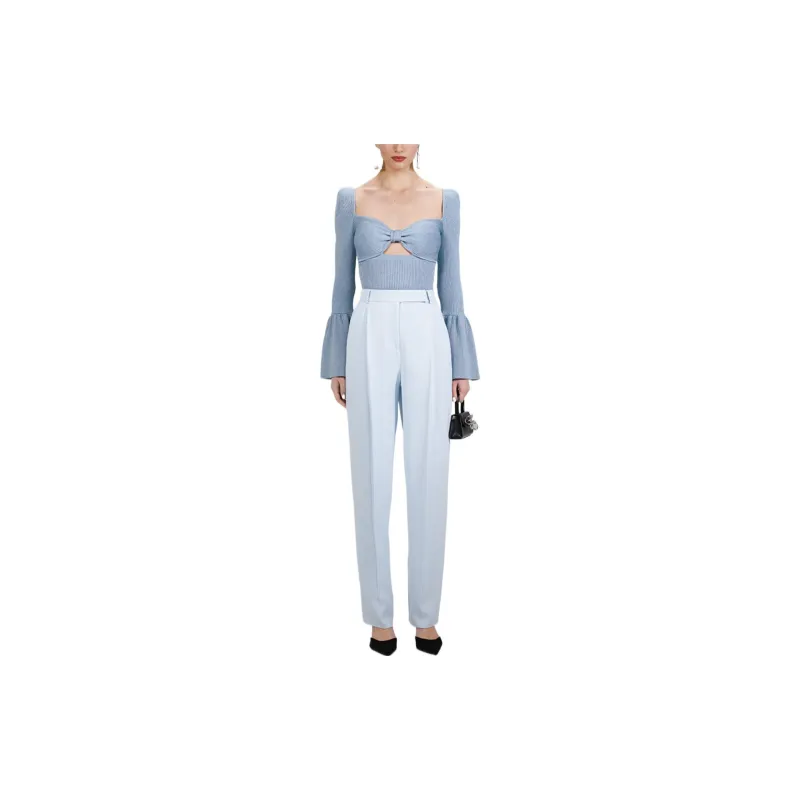 Self portrait Casual Pants Women's Glacier Blue-1