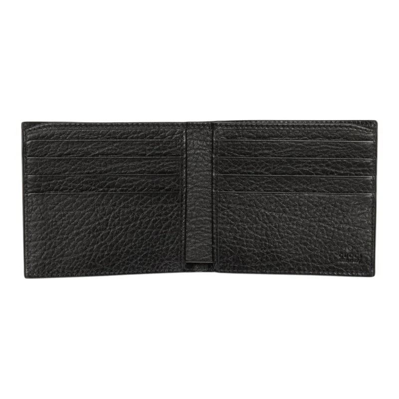 GUCCI Grain Leather Wallet Men's Black-3