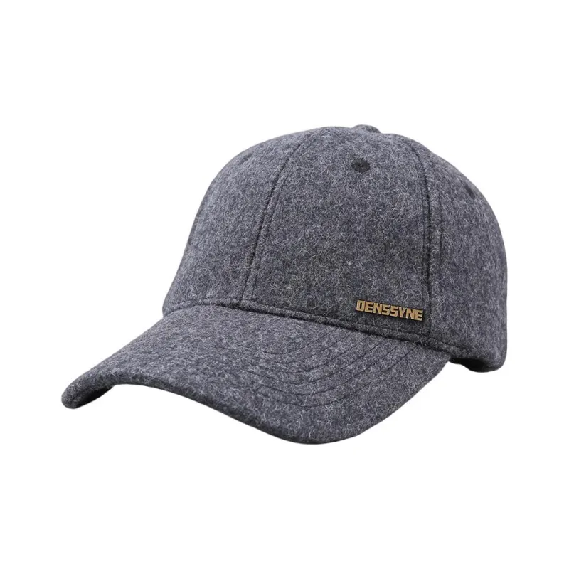 DENSSYNE Woolen Baseball Caps Men's Black/Navy Blue/Dark Grey-0
