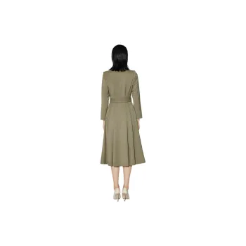 BBLLUUEE Long Sleeved Dress Women's Tea Brown