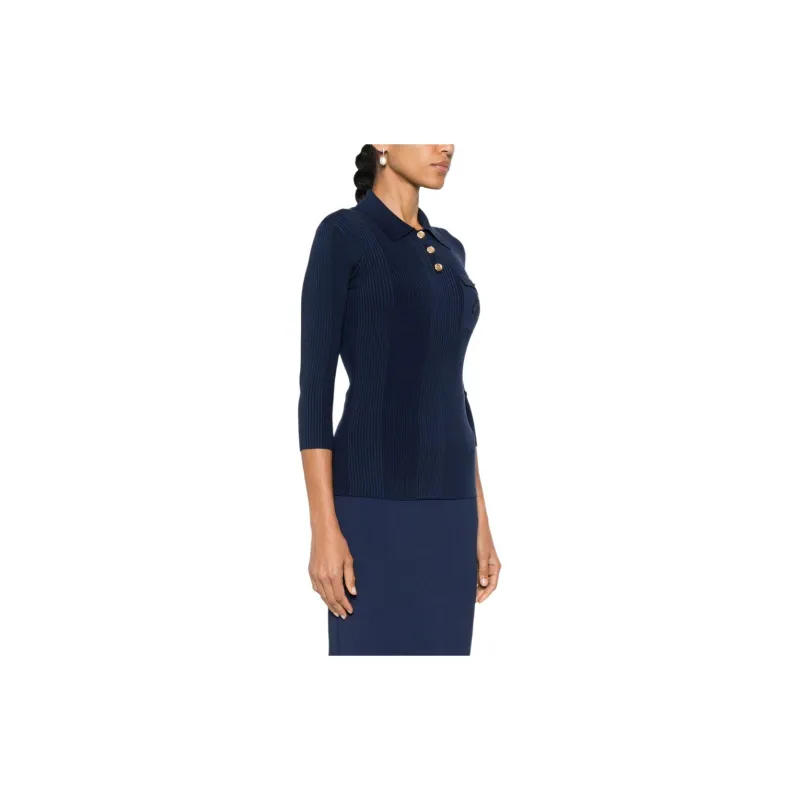 Elisabetta Franchi Logo embroidered Polo Top-3