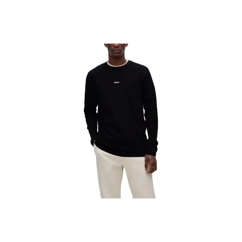 HUGO BOSS Contrast Logo Long Sleeved T Shirt-3