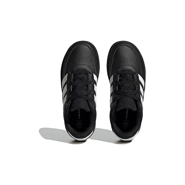 Adidas Neo Breaknet Anti Slip Wear Resistant Low Top Skateboard Shoes Black White Kids'-6