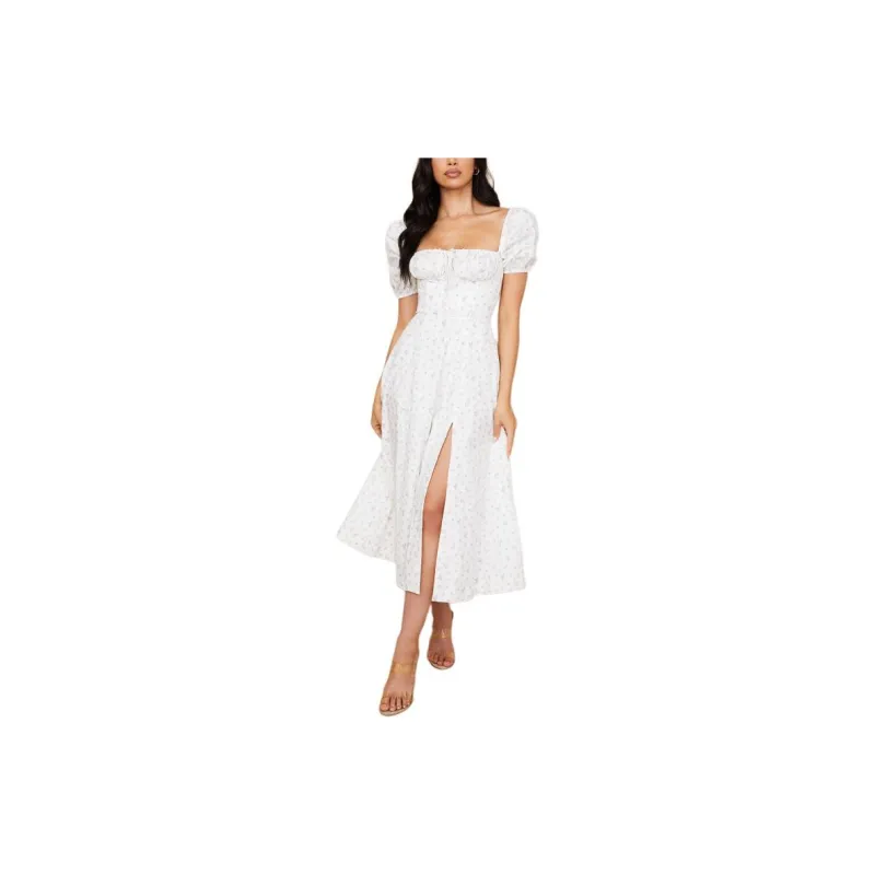 HOUSE OF CB Short Sleeved Dress Women's White-4