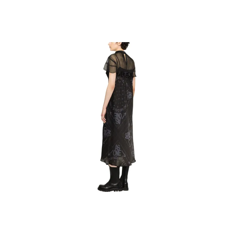 Sacai X Eric Haze Logo Print Dress-2