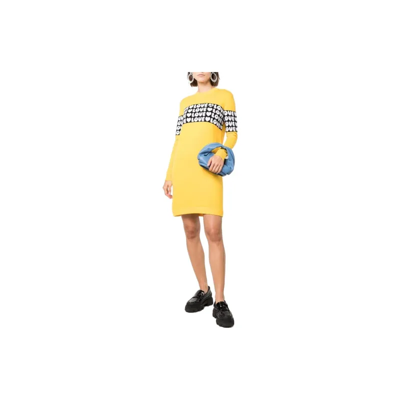 MOSCHINO Long-Sleeved Dresses Women's Yellow-2