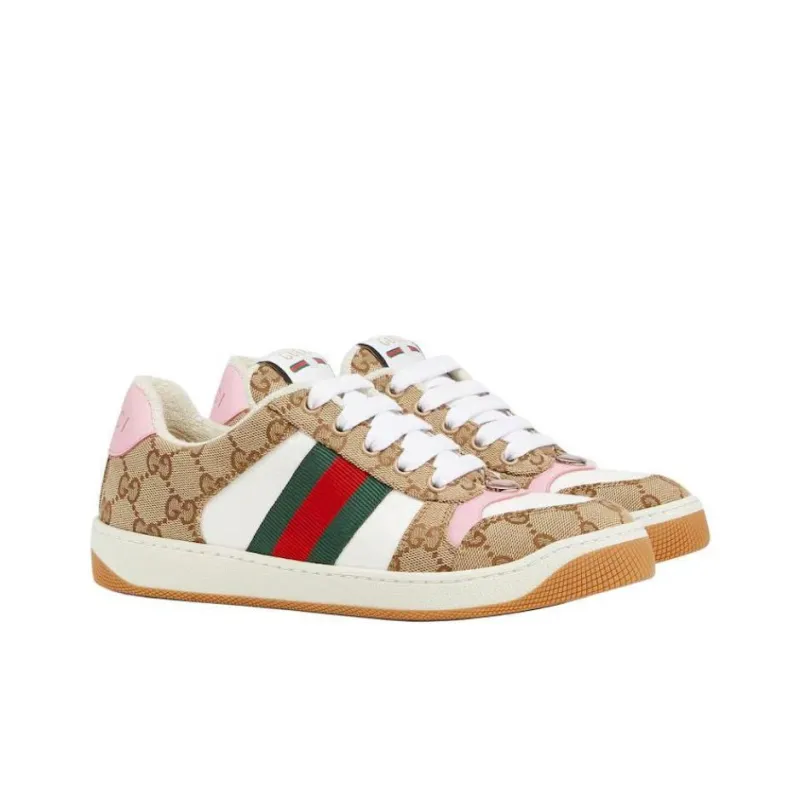 GUCCI Women's Screener Sneaker 'Beige Pink' Women's-2