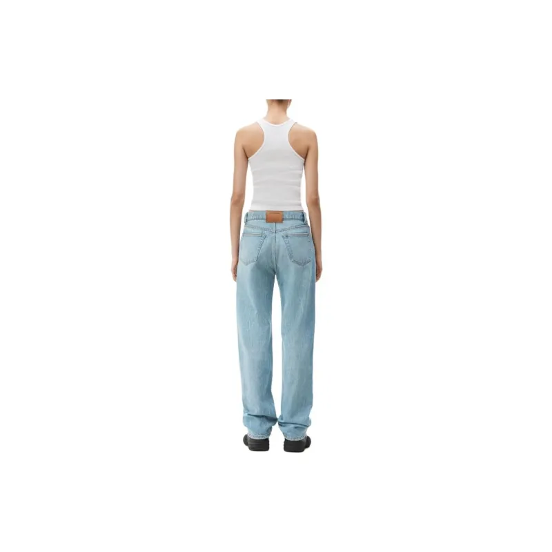 Alexander Wang Mid Rise Straight Leg Jeans-3