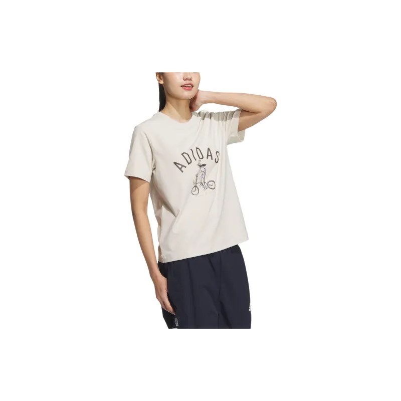 Adidas T Shirt Women's Bauxite Brown-3