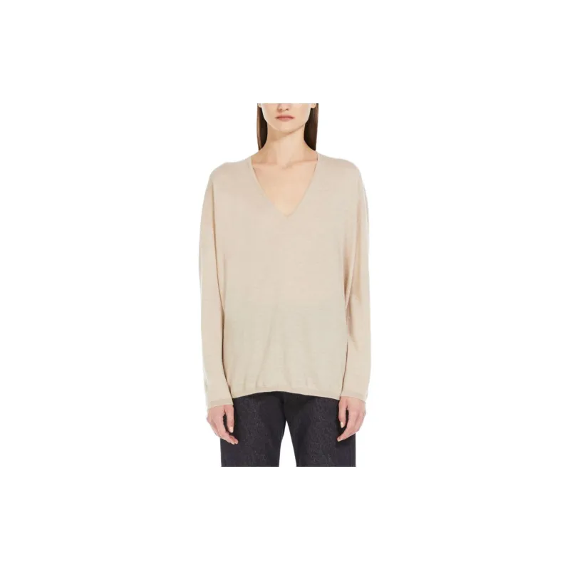 MaxMara V Neck Long Sleeved Jumper-2
