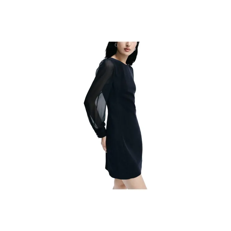 JZ. ANNAKRO Long Sleeved Dresses Women's Dark Blue-3