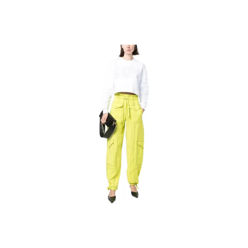 GCDS Studded logo Cropped Sweatshirt-1