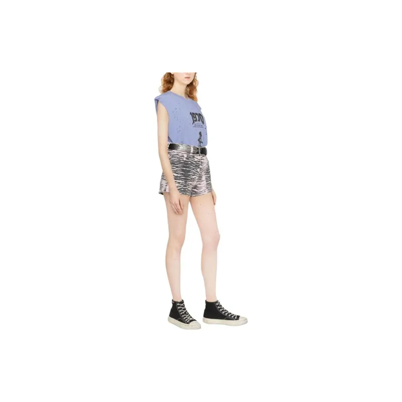 GANNI Denim Shorts Women's Pink-2