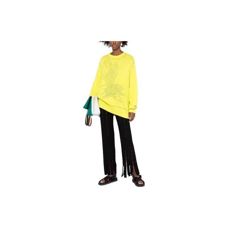 AMBUSH Knitted Cutout Pants Black-1