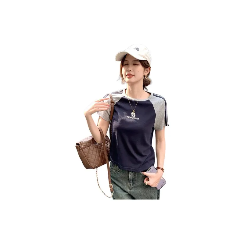 Tonlion T Shirt Women's Navy Blue-2