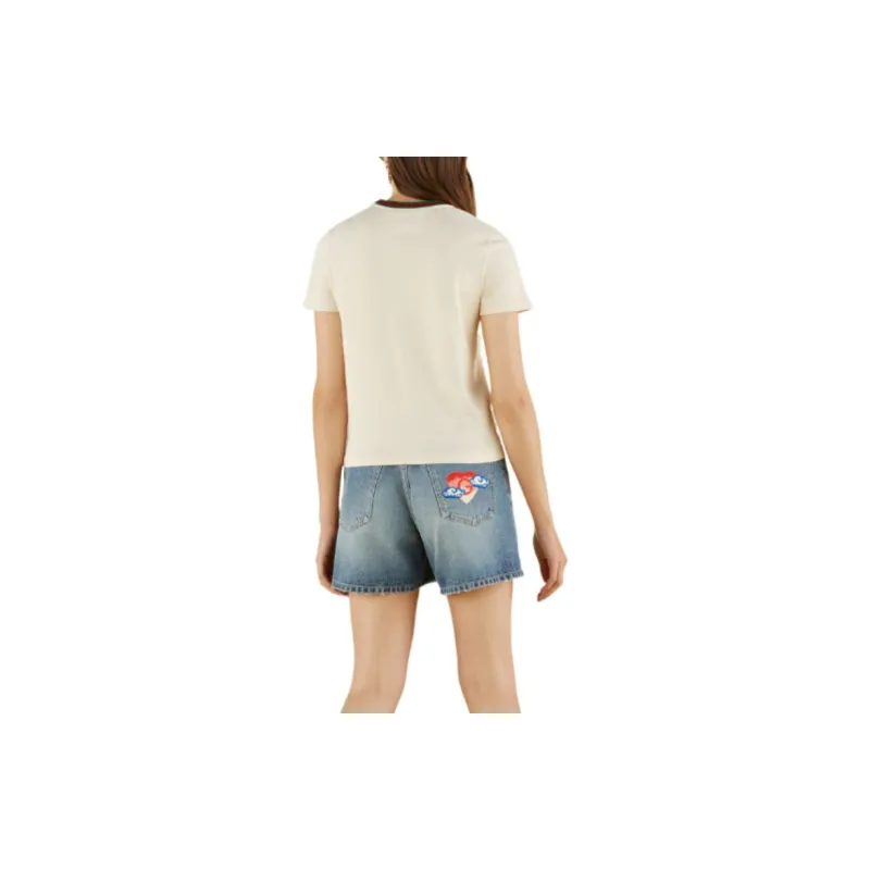 GUCCI Fw22 Tanabata Series FW22 Regular T Shirt Women's Ecru-2